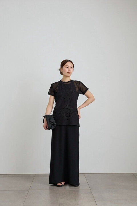 【4月中旬入荷次第お届けのご予約】anuke（アンヌーク） Sheer Tulle T-shirts 62710625.