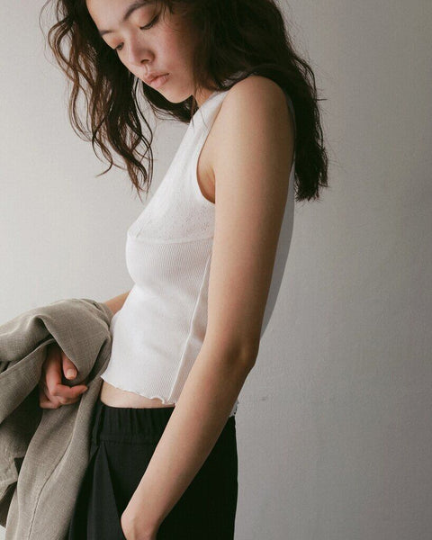 【4月中旬入荷次第お届けのご予約】anuke（アンヌーク） Vintage Patternmesh Tanktop 62710614.