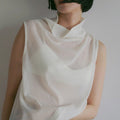 【4月下旬入荷次第お届けのご予約】anuke（アンヌーク） Sleeveless Chiffon Tops 62710624.