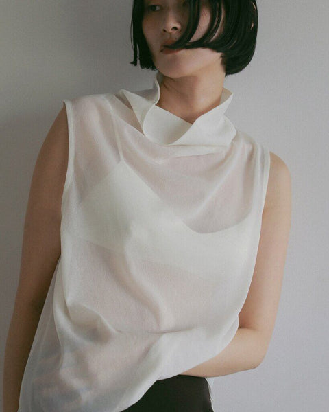 【4月下旬入荷次第お届けのご予約】anuke（アンヌーク） Sleeveless Chiffon Tops 62710624.