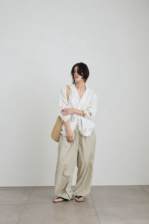 【3月下旬入荷次第お届けのご予約】anuke（アンヌーク） Cutwork Opencollar Shirts 62710419.