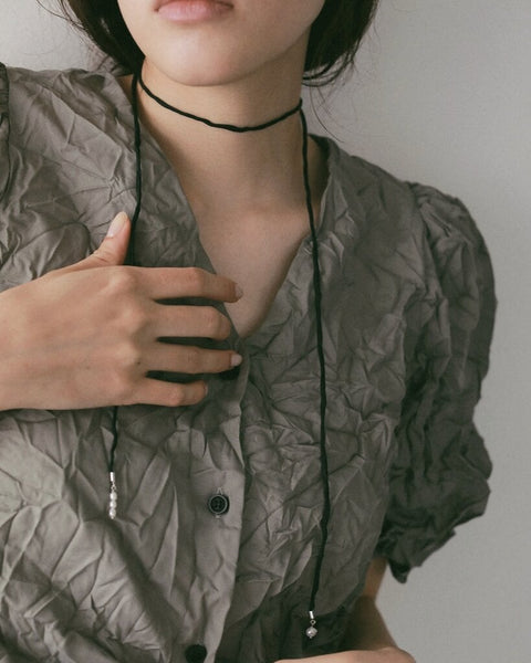 【2月中旬入荷次第お届けのご予約】anuke（アンヌーク） Silk Cord Choker 62710903.