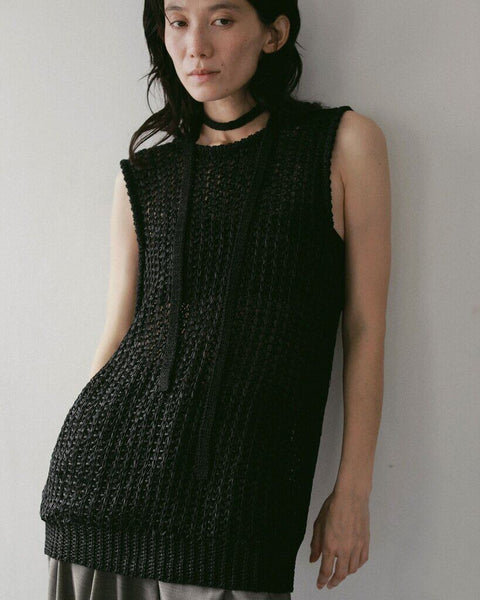 【4月下旬入荷次第お届けのご予約】anuke（アンヌーク） Paperyarn Knit Vest 62710510.
