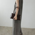 【4月下旬入荷次第お届けのご予約】anuke（アンヌーク） Woolchambray Sleeveless Onepiece 62710301.