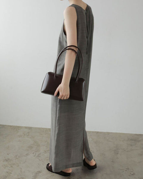 【4月下旬入荷次第お届けのご予約】anuke（アンヌーク） Woolchambray Sleeveless Onepiece 62710301.
