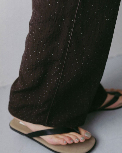 【4月下旬入荷次第お届けのご予約】anuke（アンヌーク） Dot jacquard Rough Pants 62710716.