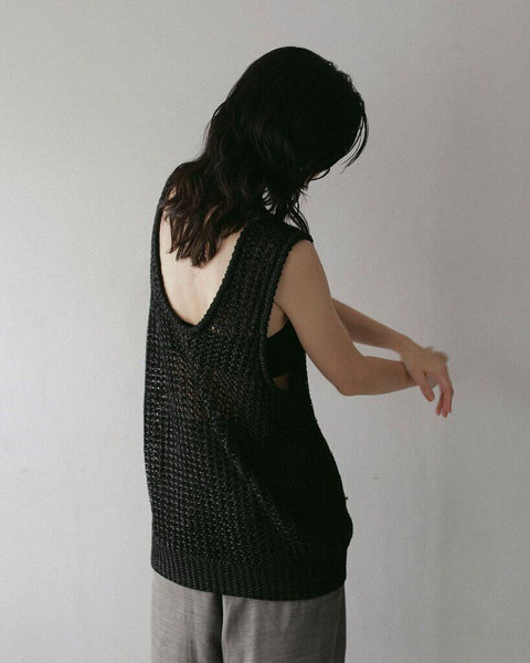 【4月下旬入荷次第お届けのご予約】anuke（アンヌーク） Paperyarn Knit Vest 62710510.