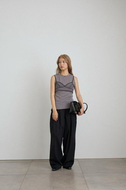 【4月下旬入荷次第お届けのご予約】anuke（アンヌーク） Sleeveless Georgette Tanktop 62710621.