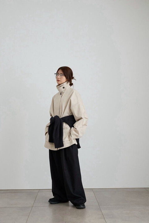 【4月下旬入荷次第お届けのご予約】anuke（アンヌーク） Woolchambray Tuck Pants 62710717.