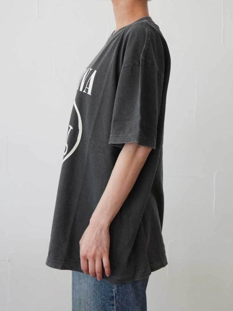 380. JOHNBULLE ジョンブル / NIRVANA SMILEY Tシャツ(ホワイト/ブラック)ユニセックス  (JT261C44)