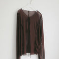 【4月中旬入荷次第お届けのご予約】anuke（アンヌーク） Sheer Tulle Cardigan 62710420.