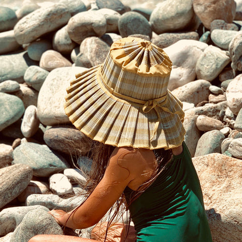 【50%オフセール】Lorna Murray（ローナマーレイ） Child Hat Capri Swanbourne Beach リボン付き天然素材ハット キッズ帽子
