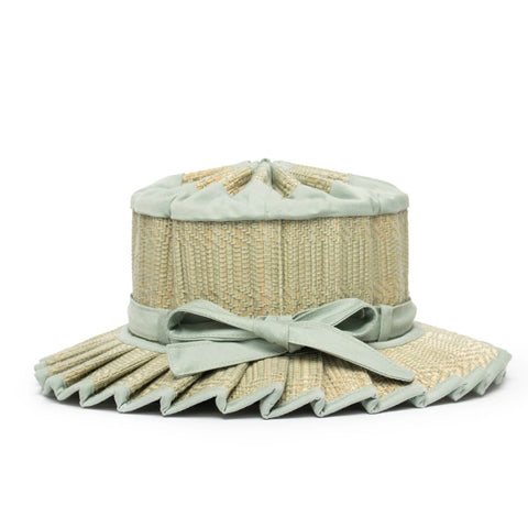 【5月上旬入荷次第お届けのご予約】Lorna Murray（ローナマーレイ）    Mayfair Child Hat    Sea Foam   リボン付き天然素材ハット   キッズ帽子