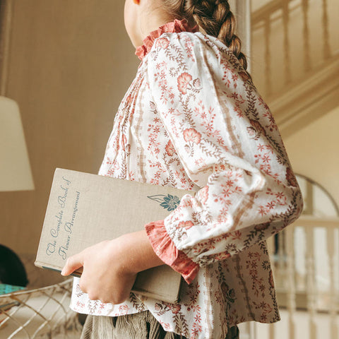 Lali Kids（ラリキッズ）2025AW Luna Top in Fall Vine Print　ブラウス、トップス