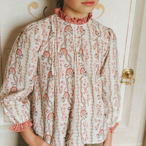 Lali Kids（ラリキッズ）2025AW Luna Top in Fall Vine Print　ブラウス、トップス