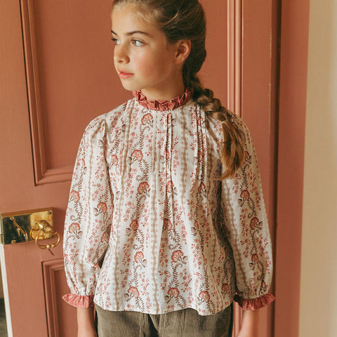 Lali Kids（ラリキッズ）2025AW Luna Top in Fall Vine Print　ブラウス、トップス