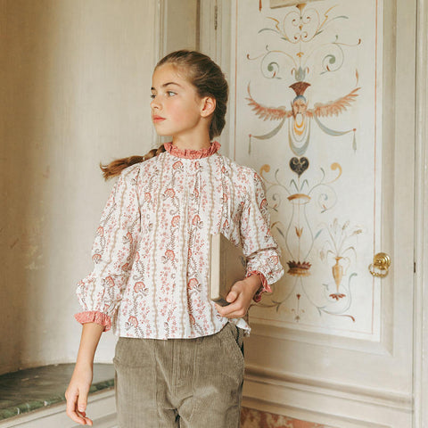 Lali Kids（ラリキッズ）2025AW Luna Top in Fall Vine Print　ブラウス、トップス