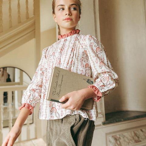 Lali Kids（ラリキッズ）2025AW Luna Top in Fall Vine Print　ブラウス、トップス