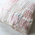Bebe Organic（ベベオーガニック）2026AW Mai Blanket -Mauve Patchwork- パッチワークブランケット、おくるみ.