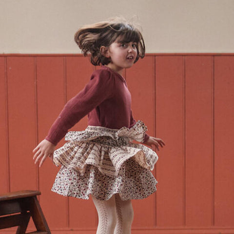 Little Cotton Clothes（リトルコットンクローズ）2026AW Organic Pointelle T-shirt Redcurrant ポインテールTシャツ