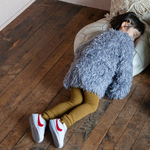 【drop2】&pal（アンドパル）2025AW  fluffy feather cardigan blue 2WAYファーカーディガン ブルー