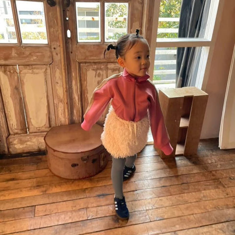 【drop2】&pal（アンドパル）2025AW  fluffy feather skirt  ivory　ファースカート アイボリー