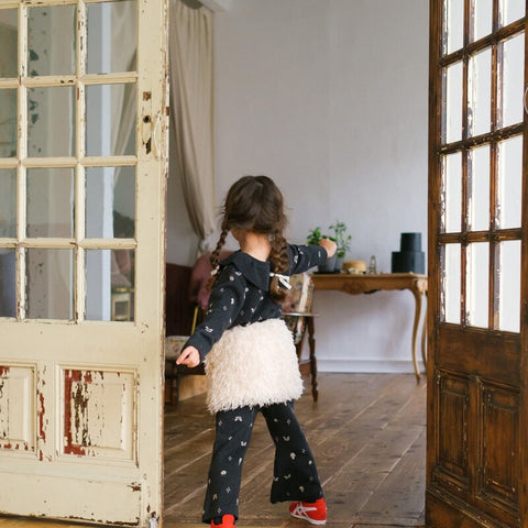 【drop2】&pal（アンドパル）2025AW  fluffy feather skirt  ivory　ファースカート アイボリー