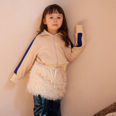 【drop2】&pal（アンドパル）2025AW  fluffy feather skirt  ivory　ファースカート アイボリー