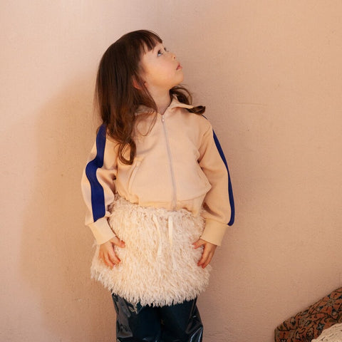 【drop2】&pal（アンドパル）2025AW  fluffy feather skirt  ivory　ファースカート アイボリー