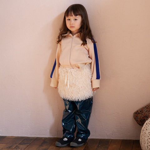 【drop2】&pal（アンドパル）2025AW  fluffy feather skirt  ivory　ファースカート アイボリー