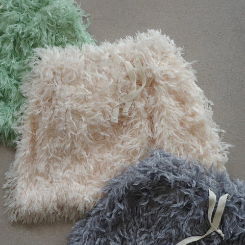 【drop2】&pal（アンドパル）2025AW  fluffy feather skirt  ivory　ファースカート アイボリー