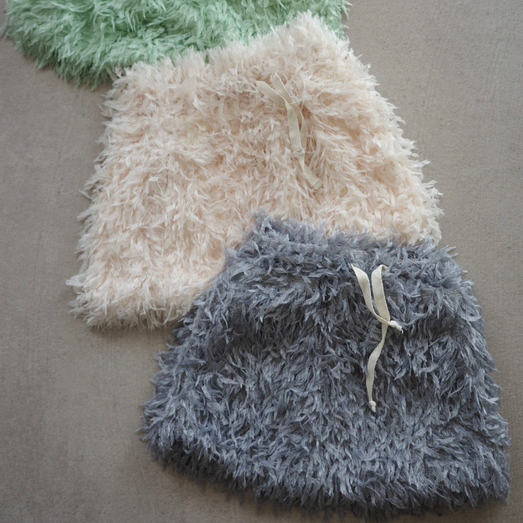 フェイクファースカート drop2】&pal（アンドパル）2025AW fluffy feather skirt ivory