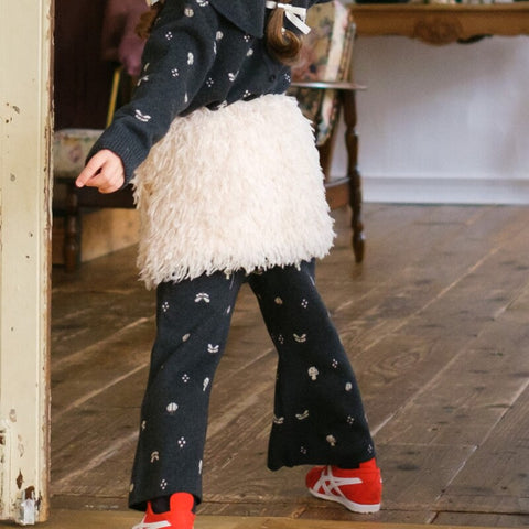 【drop2】&pal（アンドパル）2025AW  fluffy feather skirt  ivory　ファースカート アイボリー