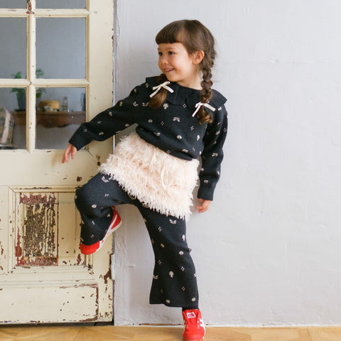 【drop2】&pal（アンドパル）2025AW  fluffy feather skirt  ivory　ファースカート アイボリー