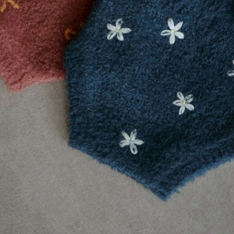 【drop2】&pal（アンドパル）2025AW　motif bouclé baby rompers flower　モチーフロンパース　フラワー