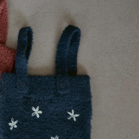 【drop2】&pal（アンドパル）2025AW　motif bouclé baby rompers flower　モチーフロンパース　フラワー