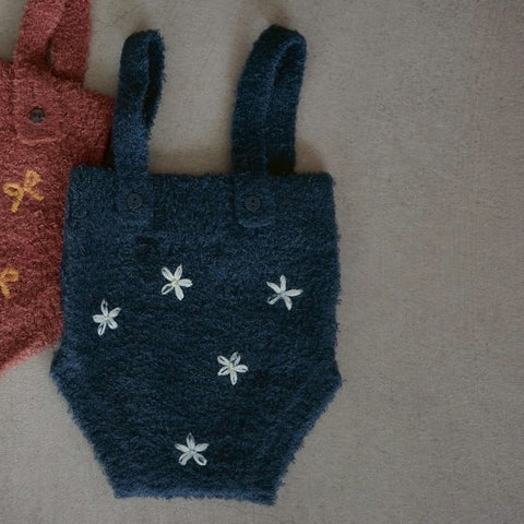 【drop2】&pal（アンドパル）2025AW　motif bouclé baby rompers flower　モチーフロンパース　フラワー