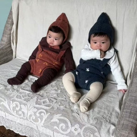 【drop2】&pal（アンドパル）2025AW　motif bouclé baby rompers flower　モチーフロンパース　フラワー