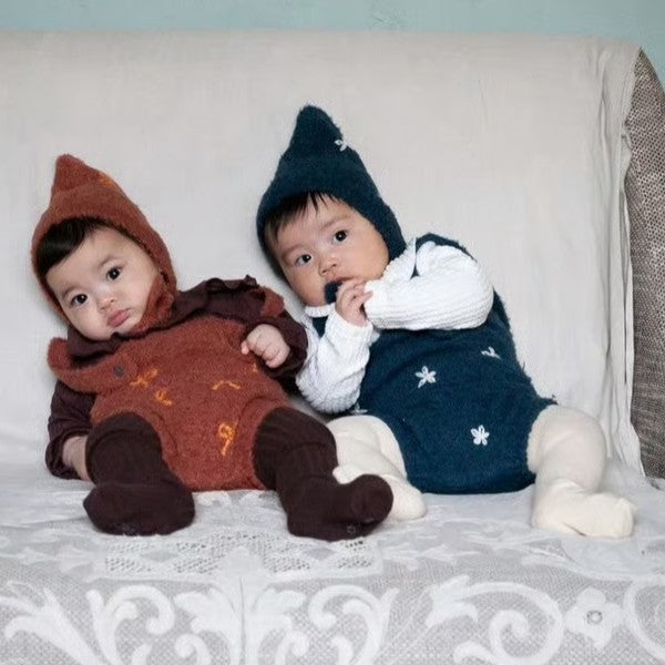 &pal（アンドパル）2025AW motif bouclé baby rompers ribbon モチーフ