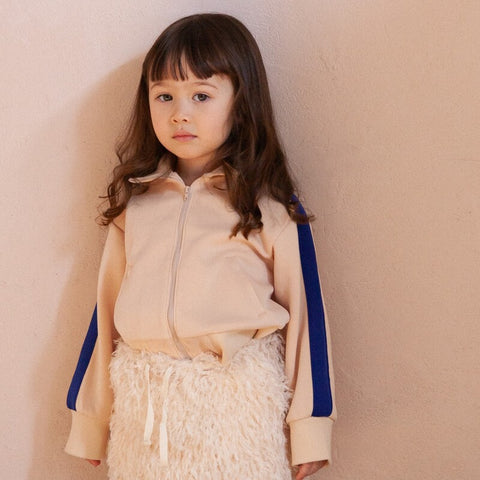 【drop2】&pal（アンドパル）2025AW 　bicolor jersey tops　ivory　ジャージトップス　アイボリー