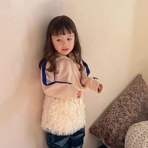 【drop2】&pal（アンドパル）2025AW 　bicolor jersey tops　ivory　ジャージトップス　アイボリー