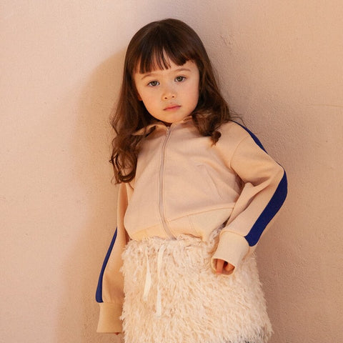 【drop2】&pal（アンドパル）2025AW 　bicolor jersey tops　ivory　ジャージトップス　アイボリー