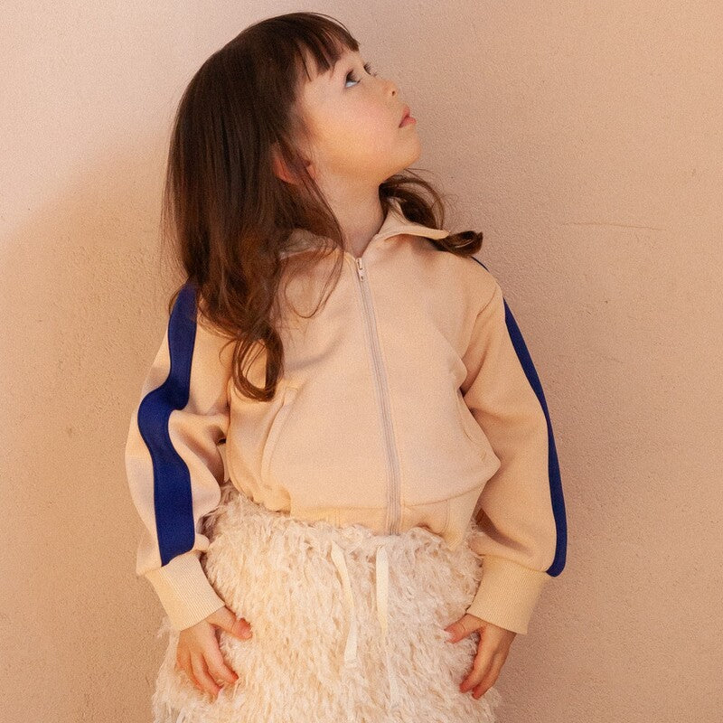 &pal（アンドパル）2025AW bicolor jersey tops ivory ジャージ