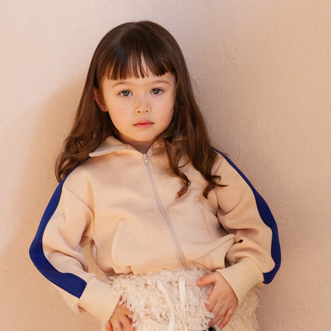 【drop2】&pal（アンドパル）2025AW 　bicolor jersey tops　ivory　ジャージトップス　アイボリー