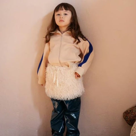 【drop2】&pal（アンドパル）2025AW 　bicolor jersey tops　ivory　ジャージトップス　アイボリー