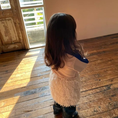 【drop2】&pal（アンドパル）2025AW 　bicolor jersey tops　ivory　ジャージトップス　アイボリー