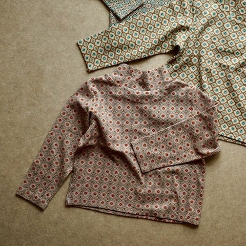 &pal（アンドパル）2025AW pixel art pattern high neck T   pink ハイネックT ピンク