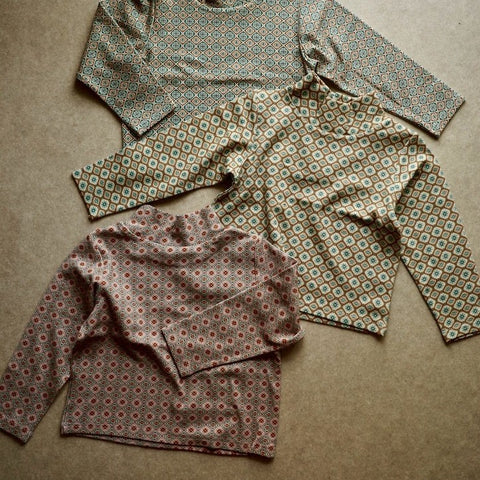 &pal（アンドパル）2025AW pixel art pattern high neck T   pink ハイネックT ピンク