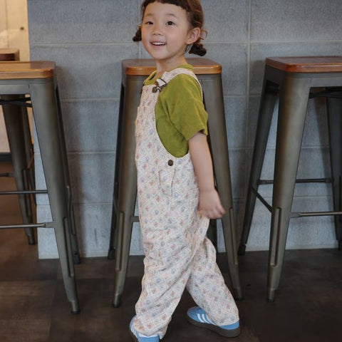 &pal（アンドパル）2025AW　floral pattern code overalls salopett　ivory　花柄サロペット　アイボリー