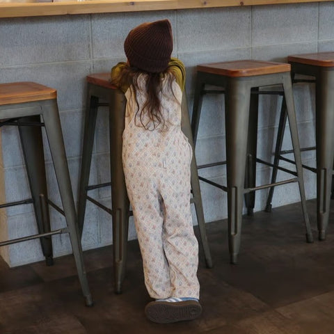 &pal（アンドパル）2025AW　floral pattern code overalls salopett　ivory　花柄サロペット　アイボリー